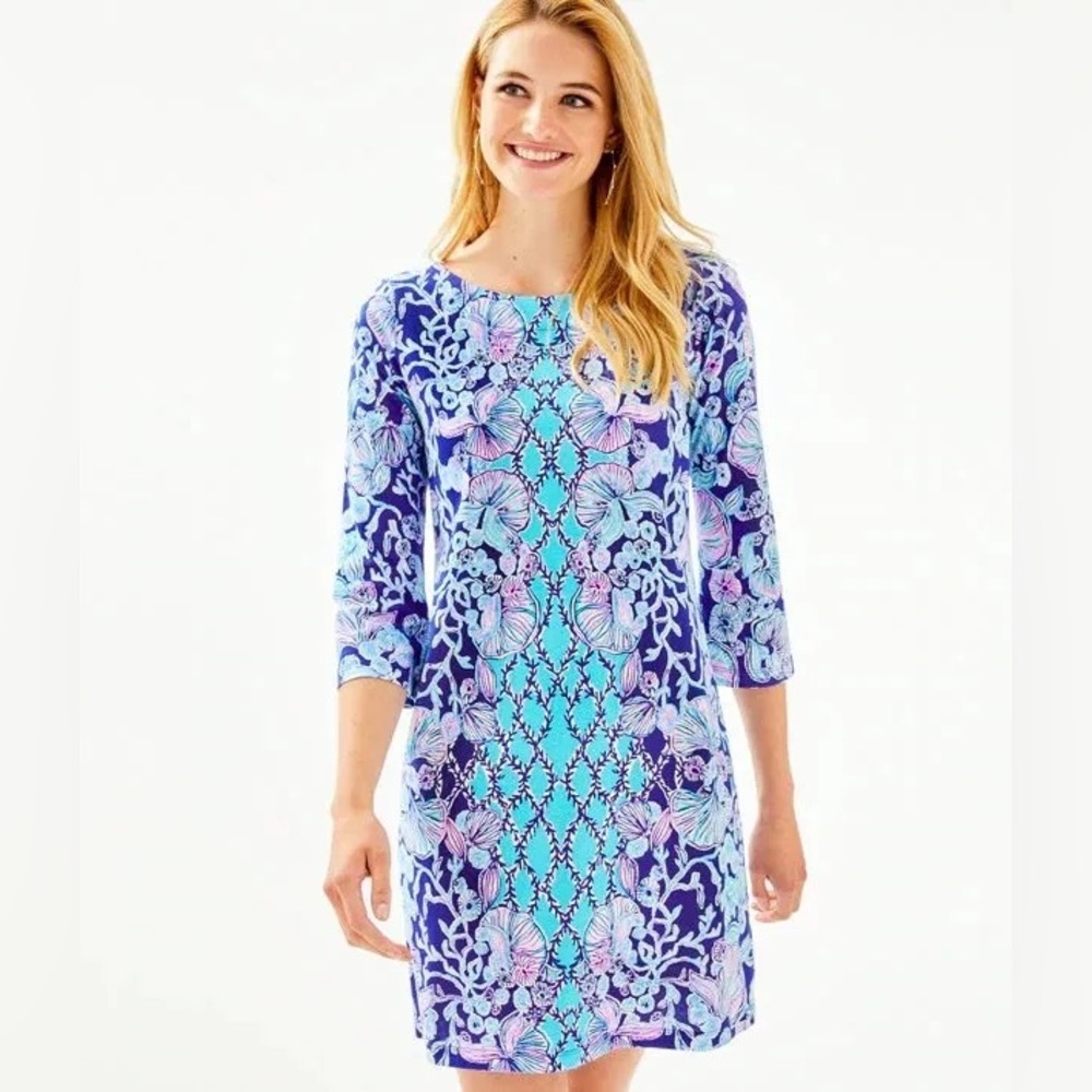 NWOT - Lilly Pulitzer Bay Dress in Lapis Lazuli Your Biggest Fan - Size M